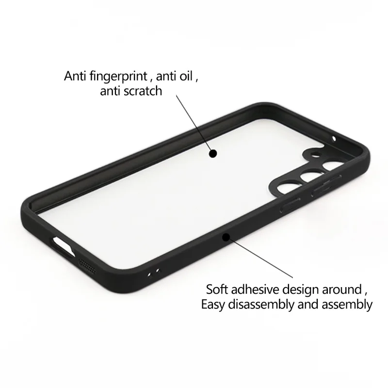 For Samsung Galaxy S23 Precise Cutout Phone Case Flexible TPU + Hard PC Dustproof Cell Phone Cover