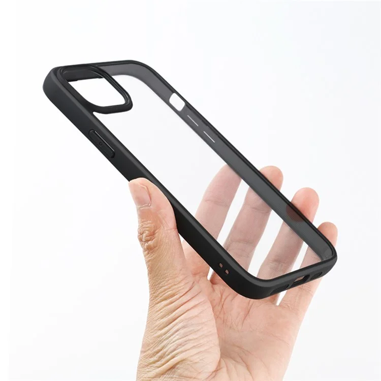 Capa Transparente para Telefone iPhone 15, Capa de Telefone Celular Anti-arranhões PC + TPU
