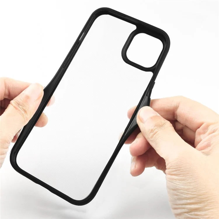 Capa Transparente para Telefone iPhone 15, Capa de Telefone Celular Anti-arranhões PC + TPU