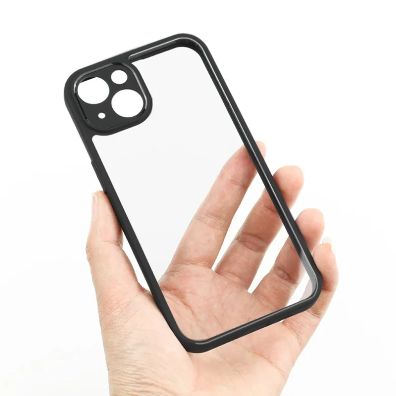 Transparent Phone Case  for iPhone 14 , TPU Frame PC Back Protective Phone Cover