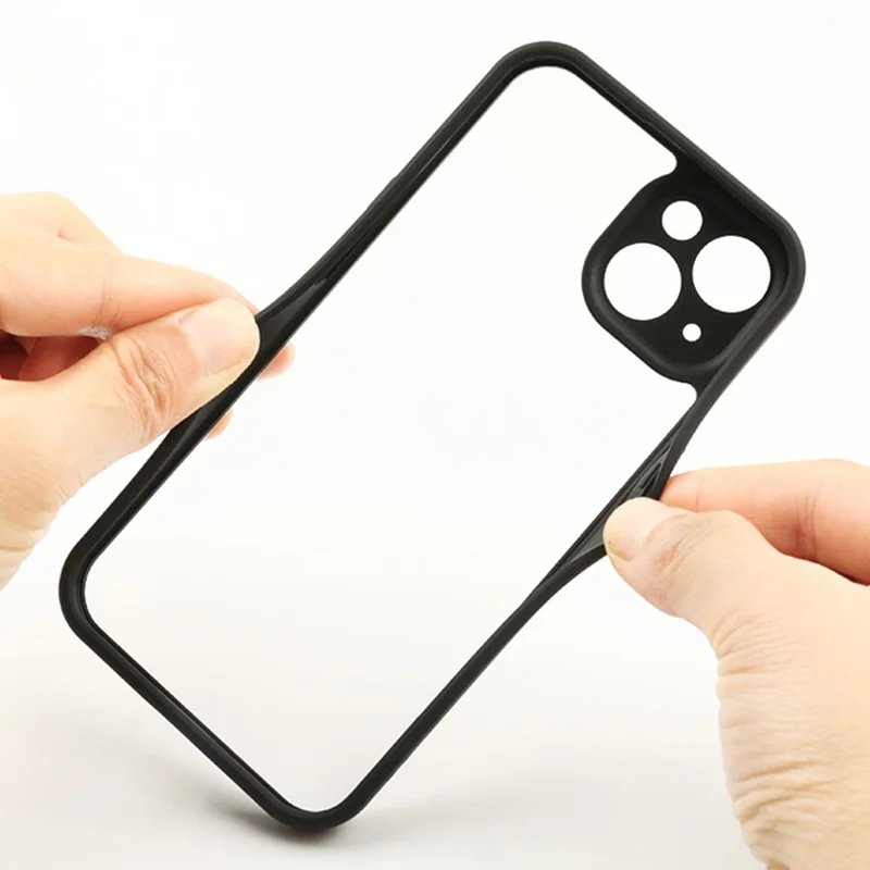 Transparent Phone Case  for iPhone 14 , TPU Frame PC Back Protective Phone Cover