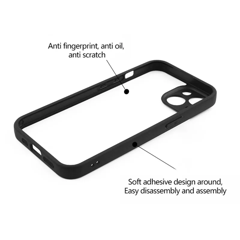 Transparent Phone Case  for iPhone 14 , TPU Frame PC Back Protective Phone Cover