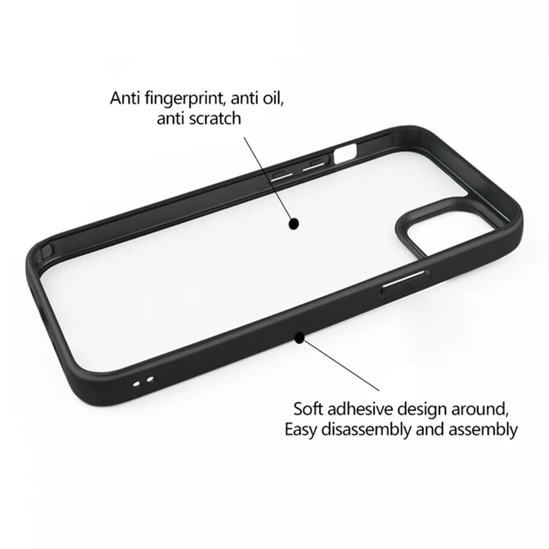 Für iPhone 15 Plus Transparente Handyhülle PC + TPU Stoßfeste Schutzhülle