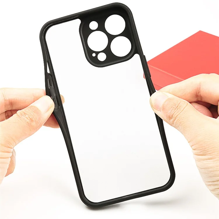 Чехол для iPhone 14 Pro Max из ПК и ТПУ, прозрачный, ударопрочный, защитный чехол для сотового телефона
