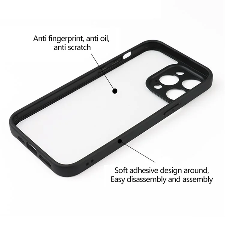 Чехол для iPhone 14 Pro Max из ПК и ТПУ, прозрачный, ударопрочный, защитный чехол для сотового телефона