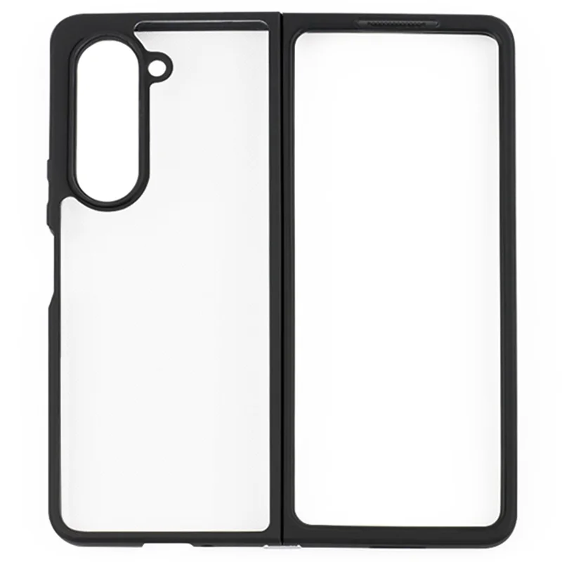 For Samsung Galaxy Z Fold5 5G Phone Cover Anti-Dust Flexible TPU + Hard PC Transparent Phone Case