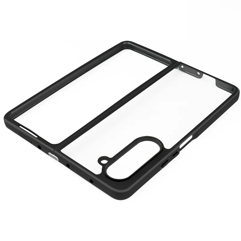 For Samsung Galaxy Z Fold5 5G Phone Cover Anti-Dust Flexible TPU + Hard PC Transparent Phone Case