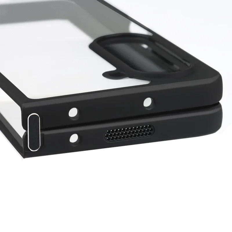 For Samsung Galaxy Z Fold5 5G Phone Cover Anti-Dust Flexible TPU + Hard PC Transparent Phone Case