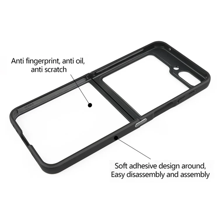 Phone Case for Samsung Galaxy Z Flip5 5G , Shockproof Phone Cover TPU + PC Transparent Shell