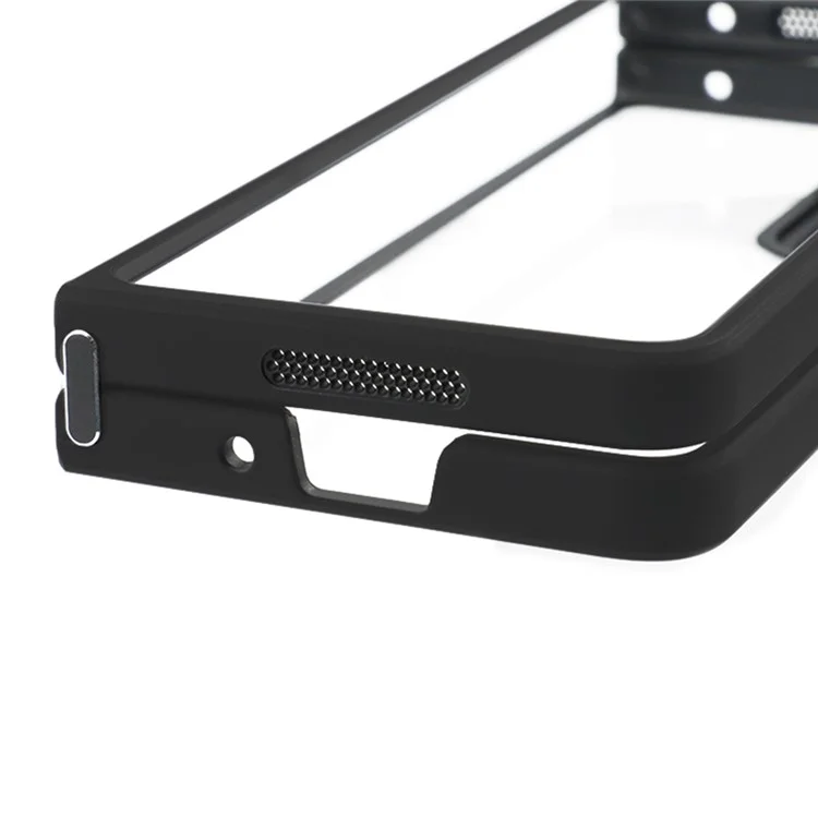 Per Samsung Galaxy Z Fold4 5G Clear Cell Phone Case TPU + PC Trasparente Custodia per Telefono Cellulare