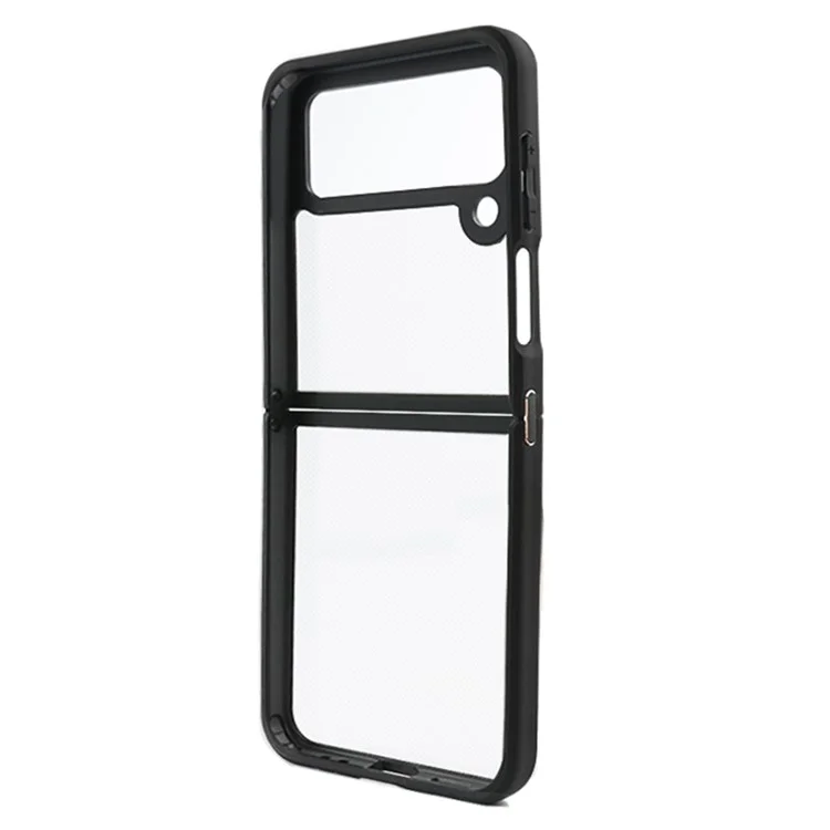Para Samsung Galaxy Z Flip4 5G Funda de Teléfono Antiarañazos Carcasa de TPU + PC Duro Ajuste Preciso Cubierta de Teléfono Transparente