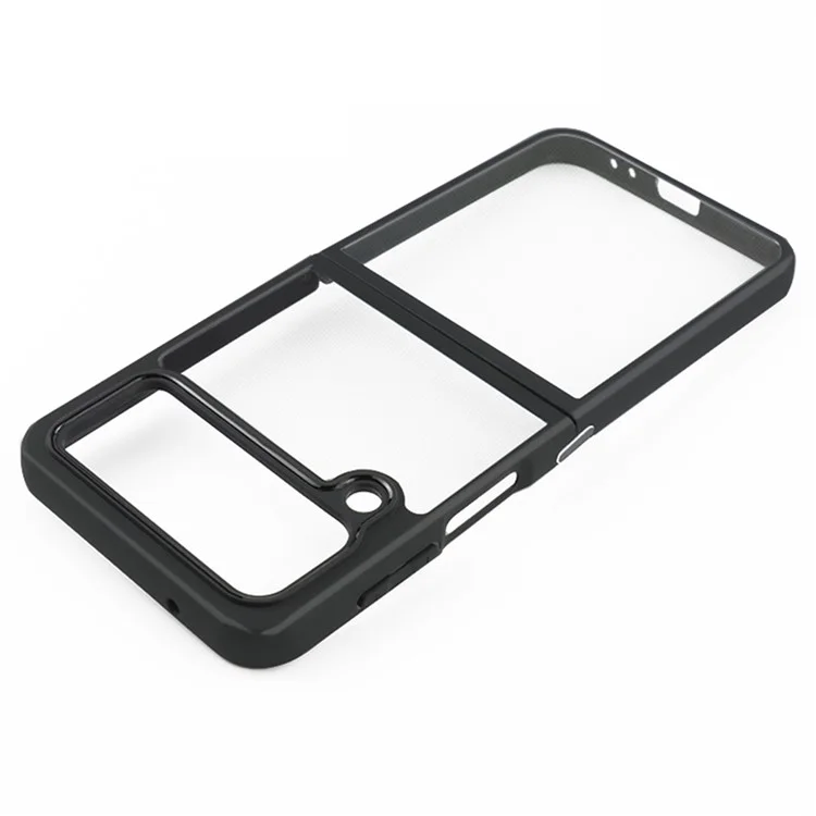 Para Samsung Galaxy Z Flip4 5G Funda de Teléfono Antiarañazos Carcasa de TPU + PC Duro Ajuste Preciso Cubierta de Teléfono Transparente