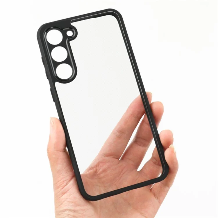 Pour Samsung Galaxy S23+ Clear Phone Cover Soft TPU + Hard PC Transparent Phone Case Shell