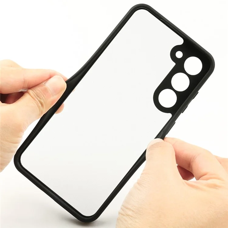 Pour Samsung Galaxy S23+ Clear Phone Cover Soft TPU + Hard PC Transparent Phone Case Shell