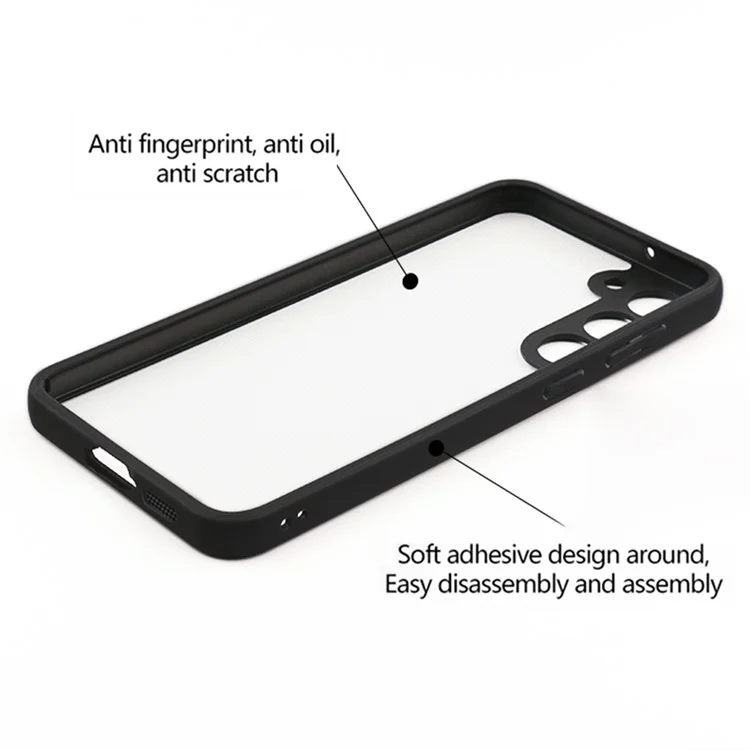 Pour Samsung Galaxy S23+ Clear Phone Cover Soft TPU + Hard PC Transparent Phone Case Shell
