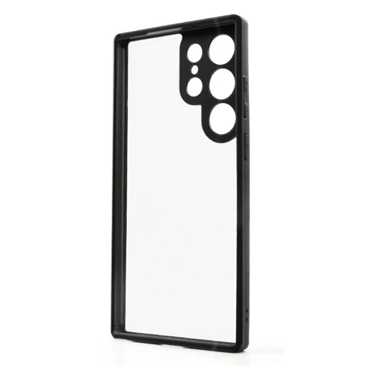 Pour Samsung Galaxy S23 Ultra Coque de Téléphone Transparent Antichoc Flexible TPU + PC Dur Coque de Téléphone