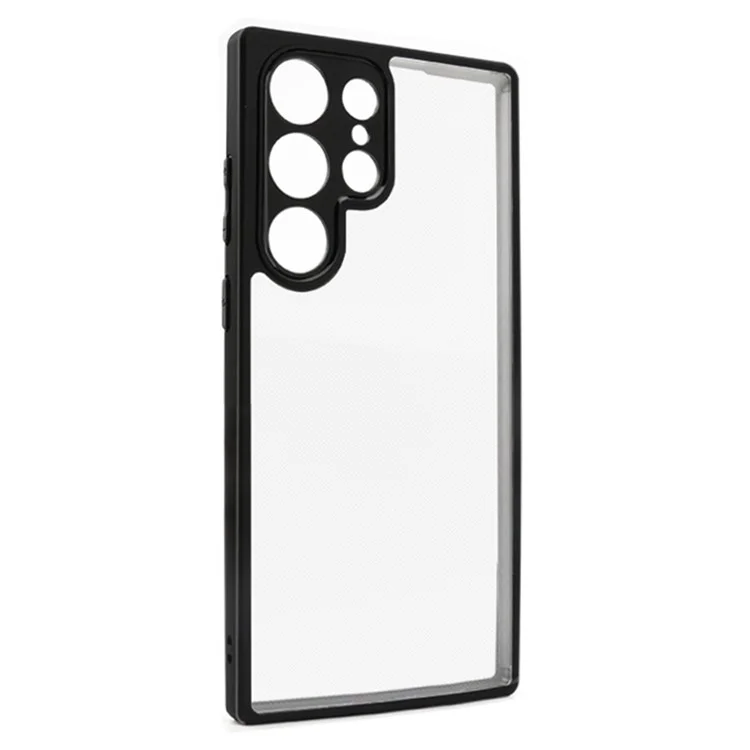 Pour Samsung Galaxy S23 Ultra Coque de Téléphone Transparent Antichoc Flexible TPU + PC Dur Coque de Téléphone