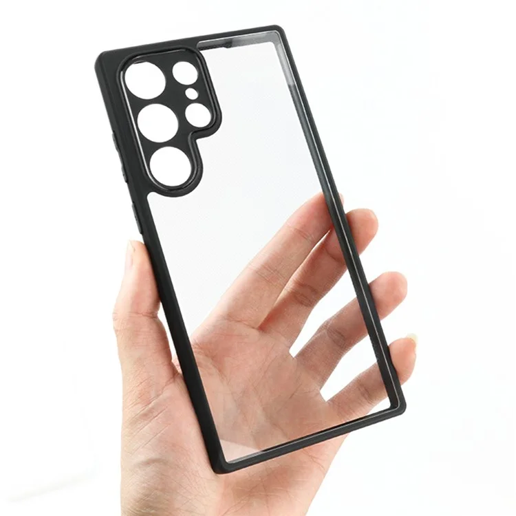 Pour Samsung Galaxy S23 Ultra Coque de Téléphone Transparent Antichoc Flexible TPU + PC Dur Coque de Téléphone