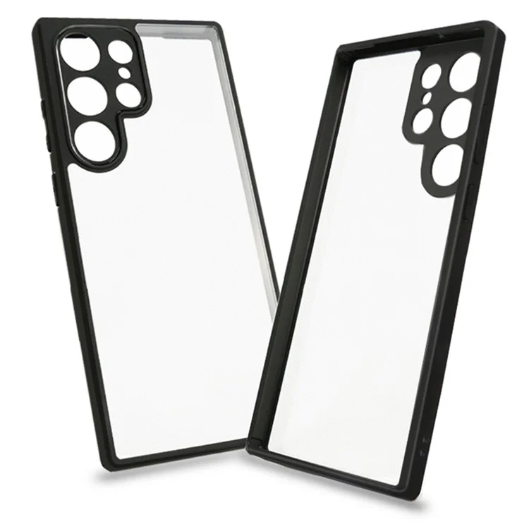 Pour Samsung Galaxy S23 Ultra Coque de Téléphone Transparent Antichoc Flexible TPU + PC Dur Coque de Téléphone