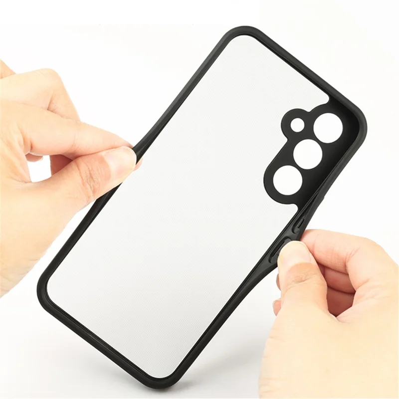 For Samsung Galaxy A54 5G Clear Phone Shell TPU + Hard PC Transparent Anti-Fingerprint Cell Phone Case