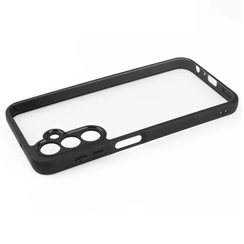 For Samsung Galaxy A24 4G (162.1 x 77.6 x 8.3mm) Slim-Fit Phone Cover Anti-Dust TPU + Hard PC Transparent Phone Case