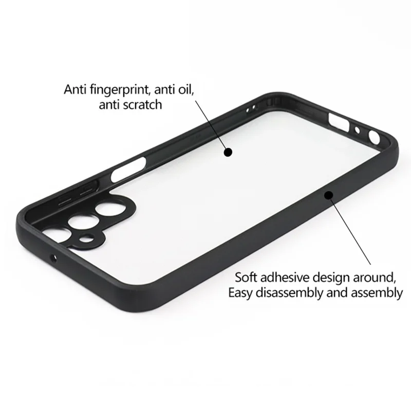 For Samsung Galaxy A24 4G (162.1 x 77.6 x 8.3mm) Slim-Fit Phone Cover Anti-Dust TPU + Hard PC Transparent Phone Case