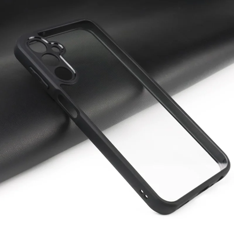 For Samsung Galaxy A24 4G (162.1 x 77.6 x 8.3mm) Slim-Fit Phone Cover Anti-Dust TPU + Hard PC Transparent Phone Case