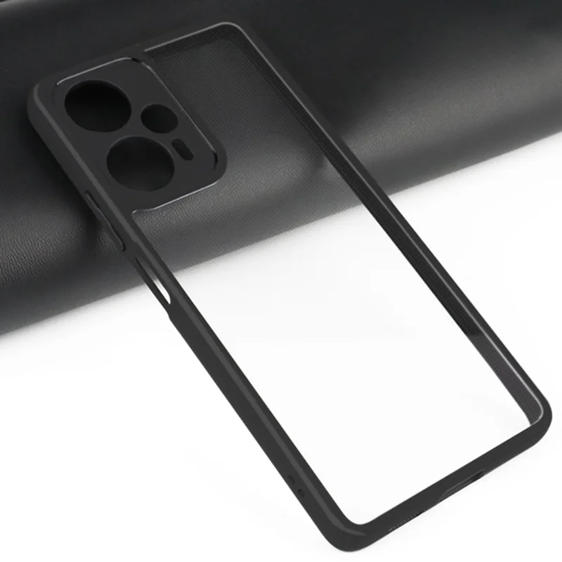 Til Xiaomi Redmi Note 12 Turbo / Poco F5 5G Anti-støv Telefonbeskyttelse TPU + Hård PC Transparent Telefoncase