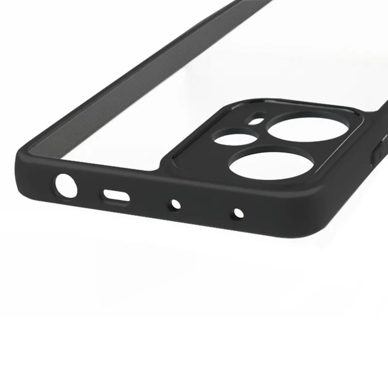 Til Xiaomi Redmi Note 12 Turbo / Poco F5 5G Anti-støv Telefonbeskyttelse TPU + Hård PC Transparent Telefoncase