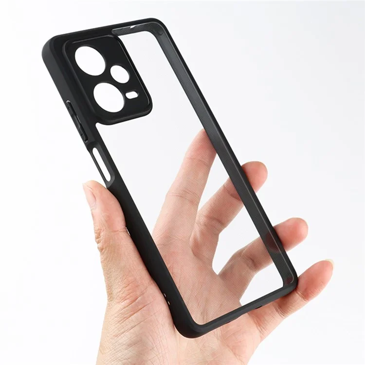 For Xiaomi Redmi Note 12 Pro+ 5G Transparent Cell Phone Case Flexible TPU + Hard PC Mobile Phone Case