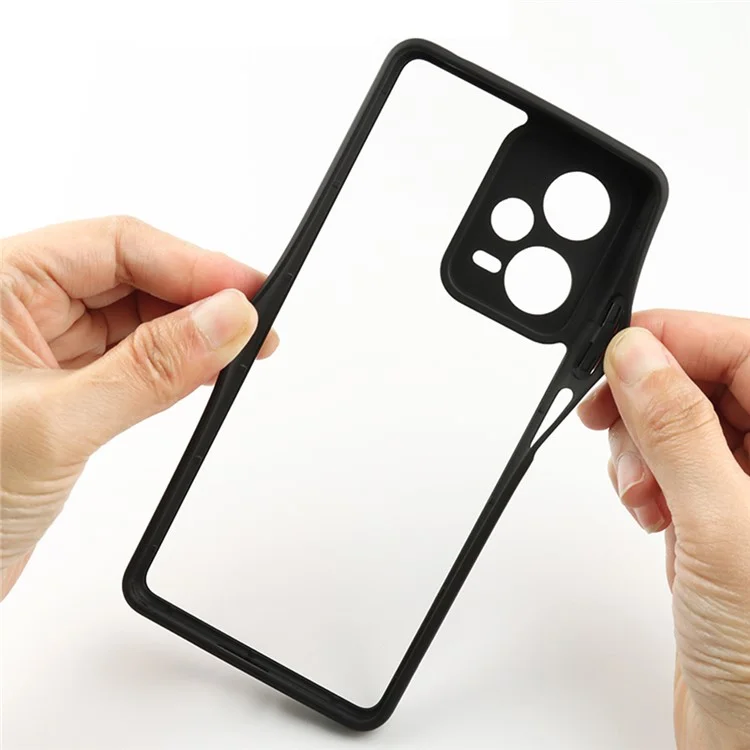 For Xiaomi Redmi Note 12 Pro+ 5G Transparent Cell Phone Case Flexible TPU + Hard PC Mobile Phone Case