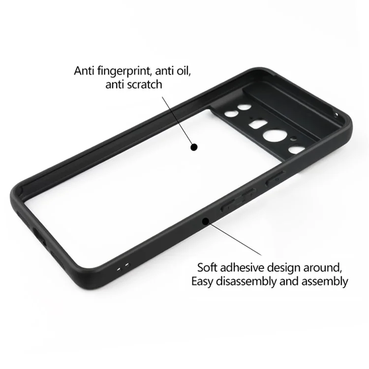 For Google Pixel 8 Pro Anti-scratch PC + TPU Case Transparent Cell Phone Cover