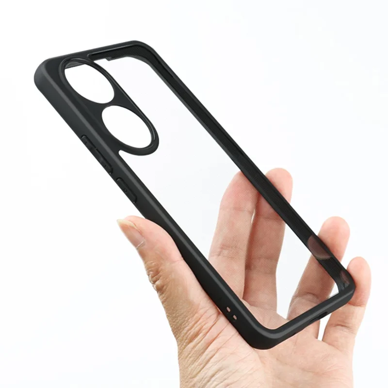 For Honor 90 Anti-Dust Phone Cover Flexible TPU + Hard PC Transparent Cell Phone Case