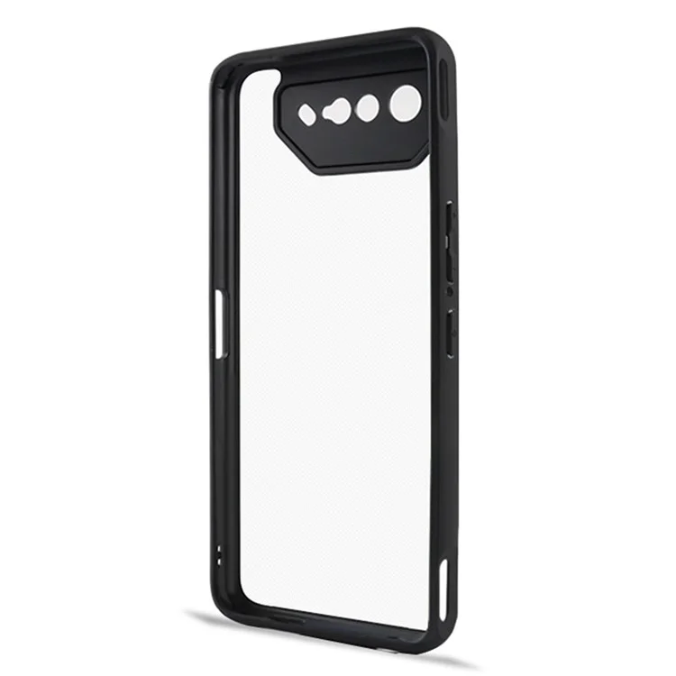 Carcasa del teléfono móvil Asus ROG Phone 7 5G, transparente, anti-polvo, flexible TPU + PC duro