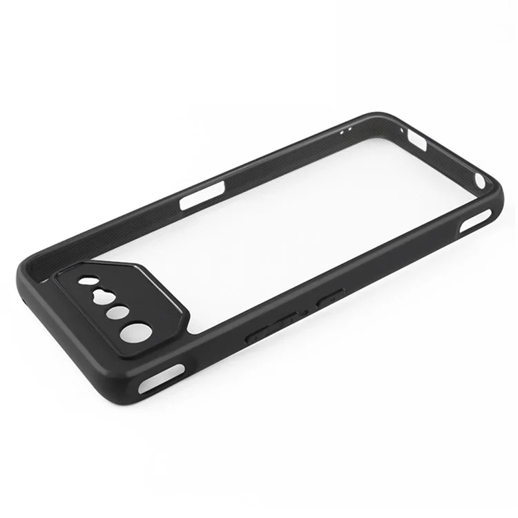 Carcasa del teléfono móvil Asus ROG Phone 7 5G, transparente, anti-polvo, flexible TPU + PC duro