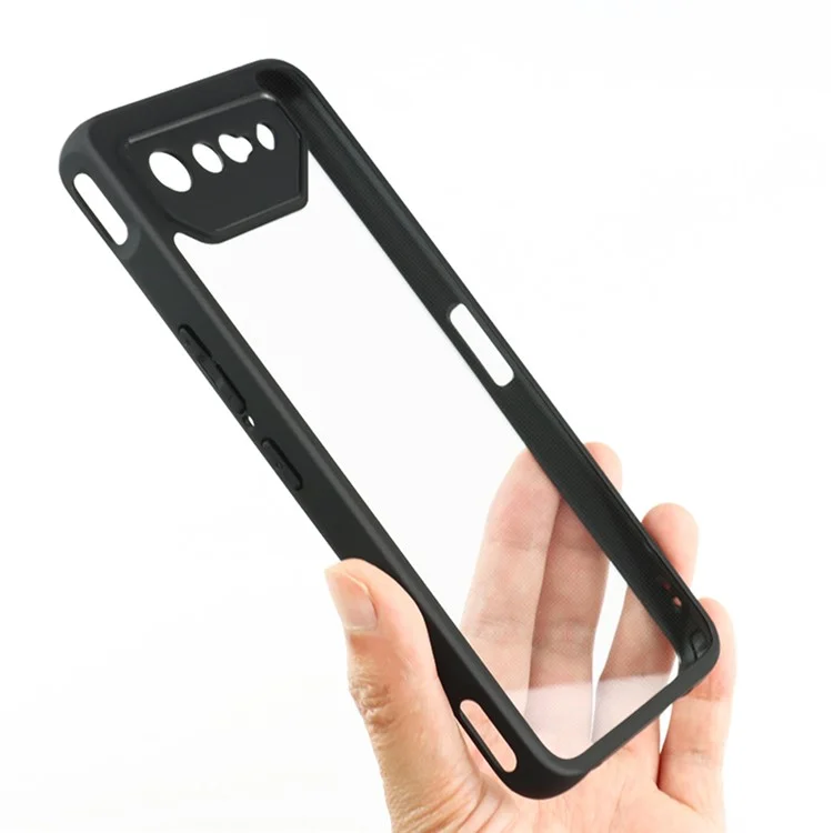 Carcasa del teléfono móvil Asus ROG Phone 7 5G, transparente, anti-polvo, flexible TPU + PC duro