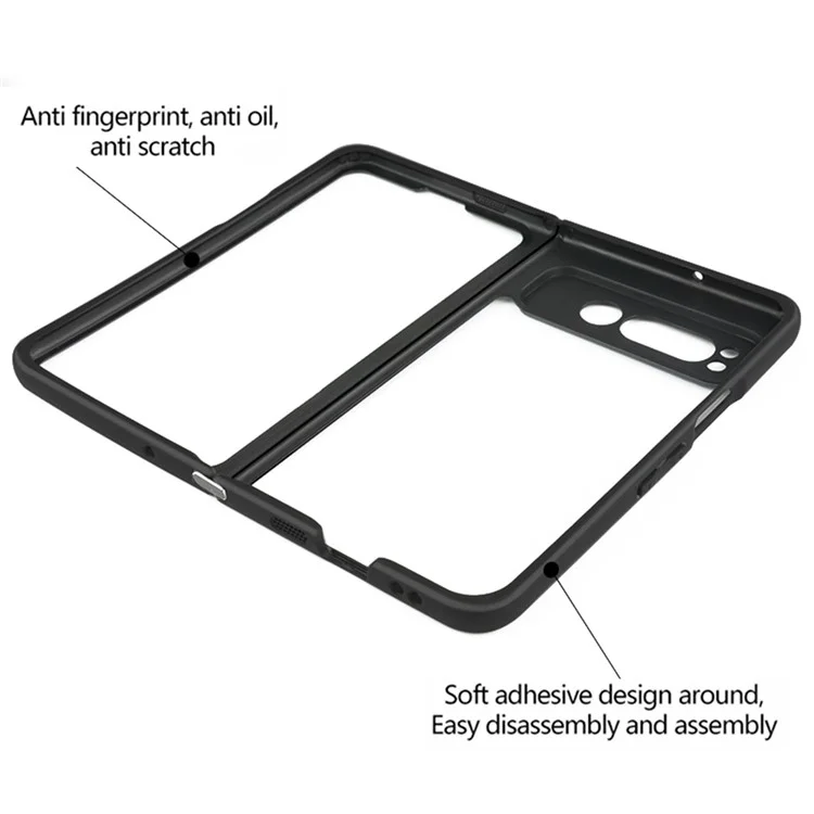 For Google Pixel Fold Transparent PC + TPU Phone Case Drop-proof Phone Cover