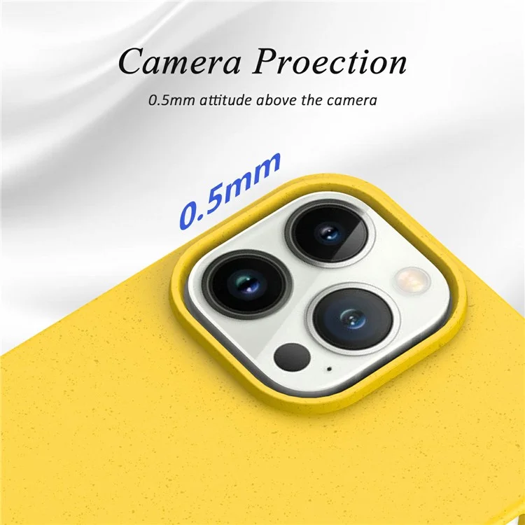 Für iPhone 15 Pro Starry Sky Series Matte Phone Cover Wheat Straw+TPU Eco-Friendly Back Case - Grün