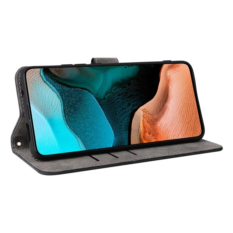 Pour Xiaomi Poco F2 Pro / Redmi K30 Pro / K30 Pro Zoom / K30 Ultra Scratch Proof Cover RFID Blocking Portefeuille Étui en Cuir Avec Sangle - Noir