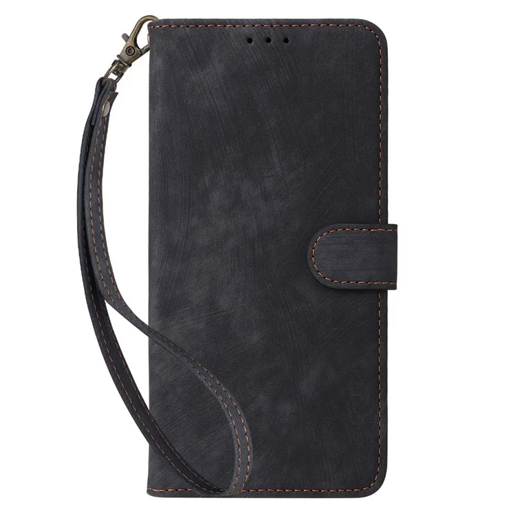 Para Xiaomi Poco F2 Pro / Redmi K30 Pro / K30 Pro Zoom / K30 Ultra Capa à Prova de Arranhões RFID Blocking Wallet Leather Stand Case com Alça - Preto