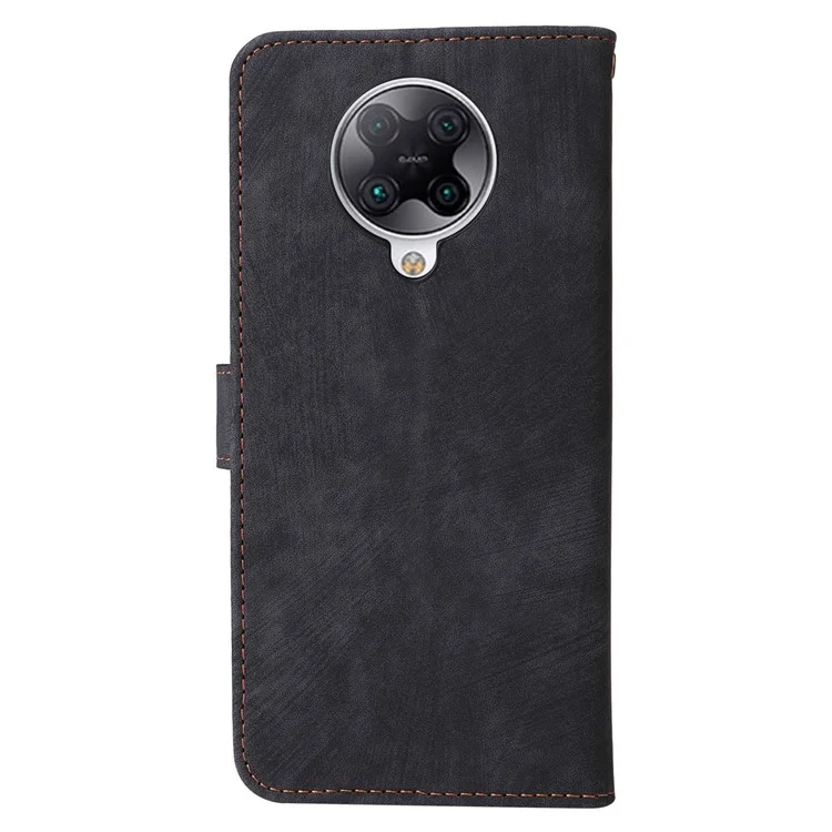 Para Xiaomi Poco F2 Pro / Redmi K30 Pro / K30 Pro Zoom / K30 Ultra Capa à Prova de Arranhões RFID Blocking Wallet Leather Stand Case com Alça - Preto