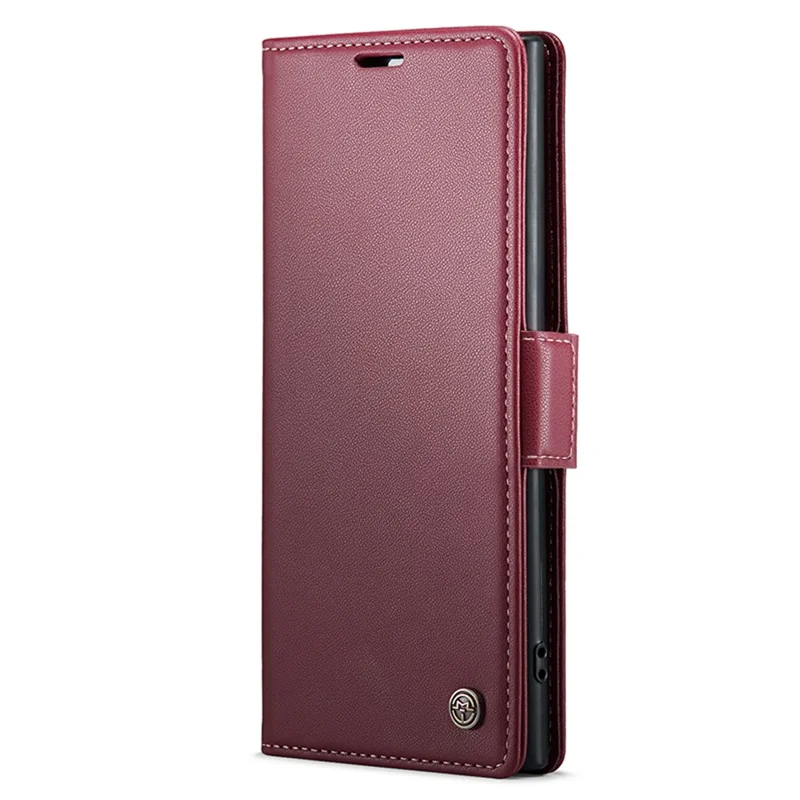 For Samsung Galaxy Note 10 Plus 4G Leather Case CASEME 023 RFID Blocking 3 Card Slot Mobile Cover - Red