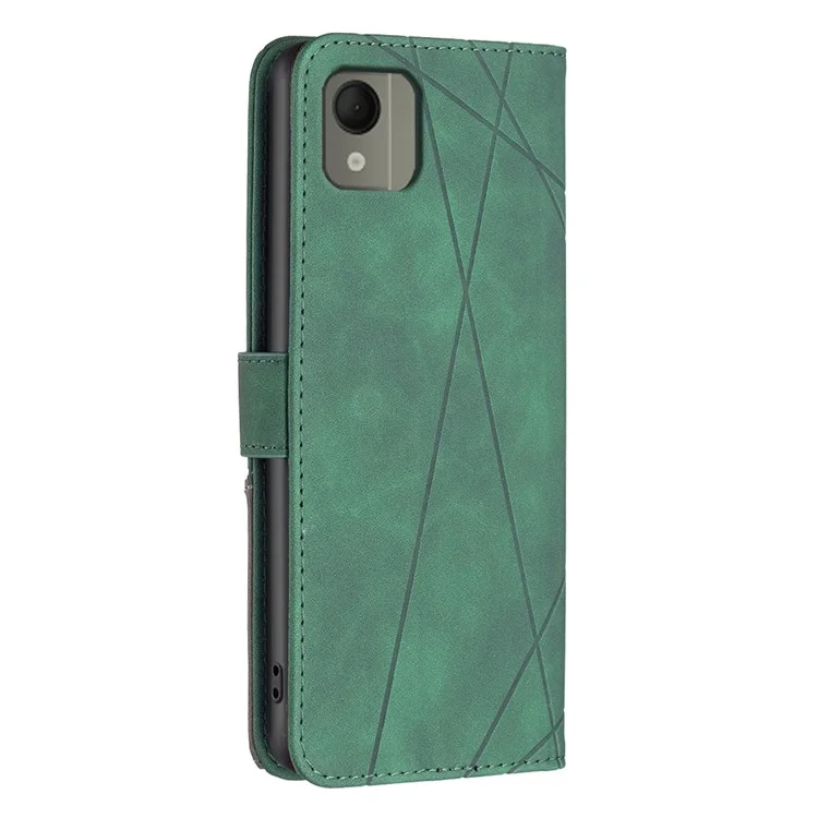 BINFEN COLOR BF05 Para Nokia C110 Capa de telefone Padrão impresso Carteira Suporte Capa de couro - Verde