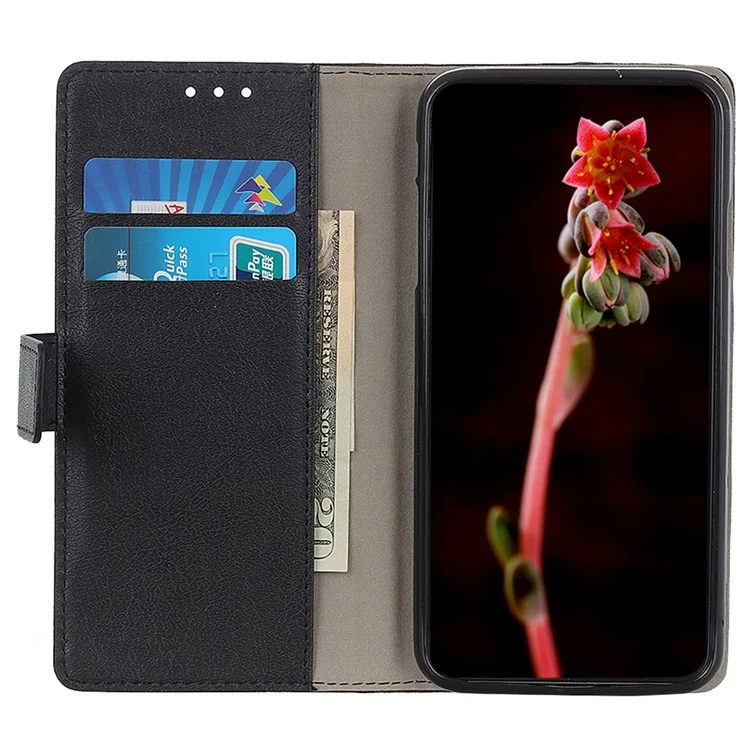 Wallet Phone Case for Samsung Galaxy S23 FE , Dustproof PU Leather + TPU Inner Shell Stand Flip Cover - Black