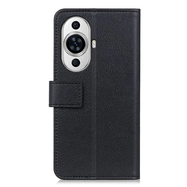 Para Huawei nova 11 Pro / nova 11 Ultra Capa de telefone com suporte e carteira de couro PU - Preta