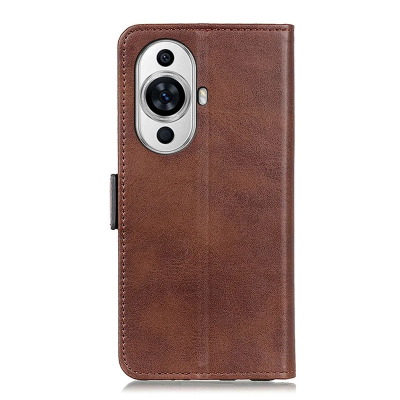 For Huawei nova 11 Pro / nova 11 Ultra Wallet Case Cowhide Texture PU Leather Phone Stand Cover - Brown