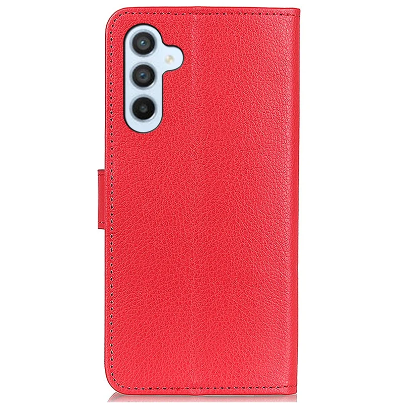 For Samsung Galaxy S23 FE PU Leather Flip Cover Stand Wallet Protective Phone Case - Red