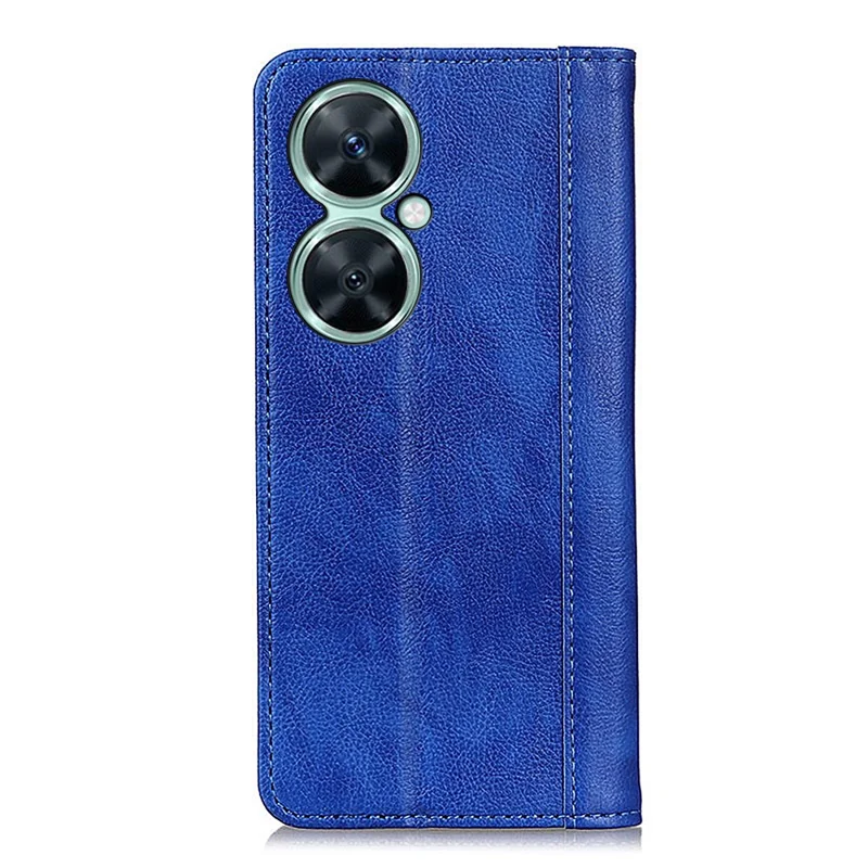 For Huawei nova 11i / Enjoy 60 Pro / Maimang 20 Wallet Stand Phone Case Litchi Texture Split Leather Cover - Blue