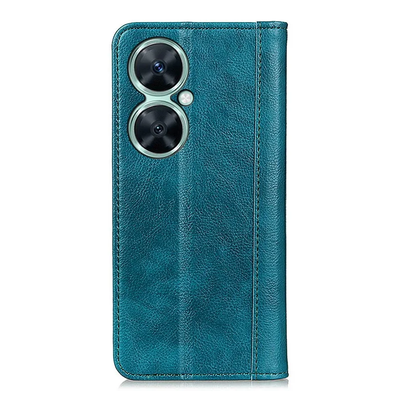 For Huawei nova 11i / Enjoy 60 Pro / Maimang 20 Wallet Stand Phone Case Litchi Texture Split Leather Cover - Green