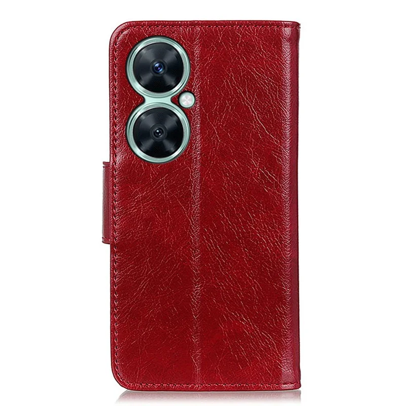 For Huawei nova 11i / Enjoy 60 Pro / Maimang 20 Wallet Phone Case Nappa Texture Stand Split Leather Cover - Red